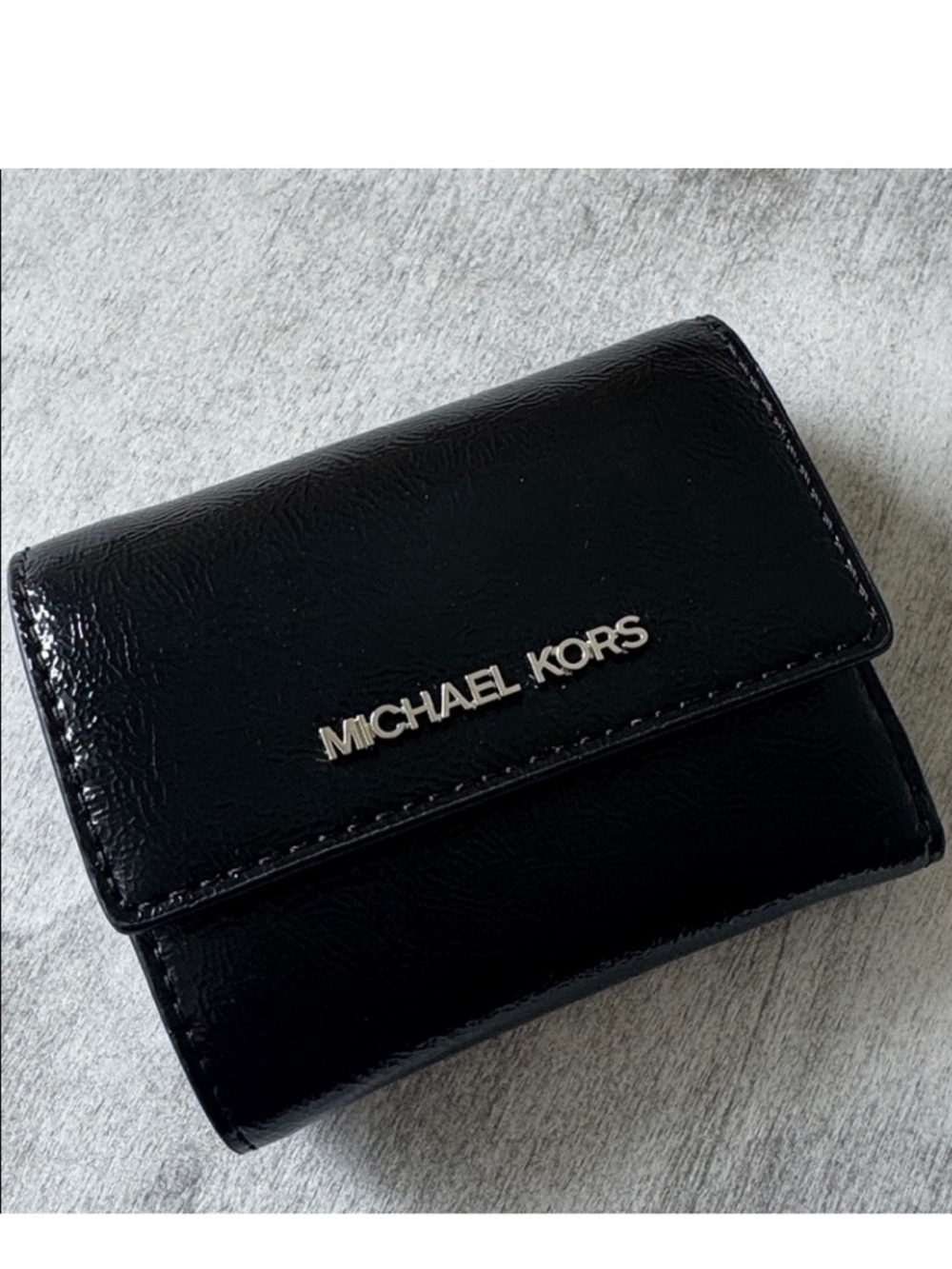 Michael Kors Black Patent Leather Small Wallet